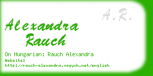 alexandra rauch business card